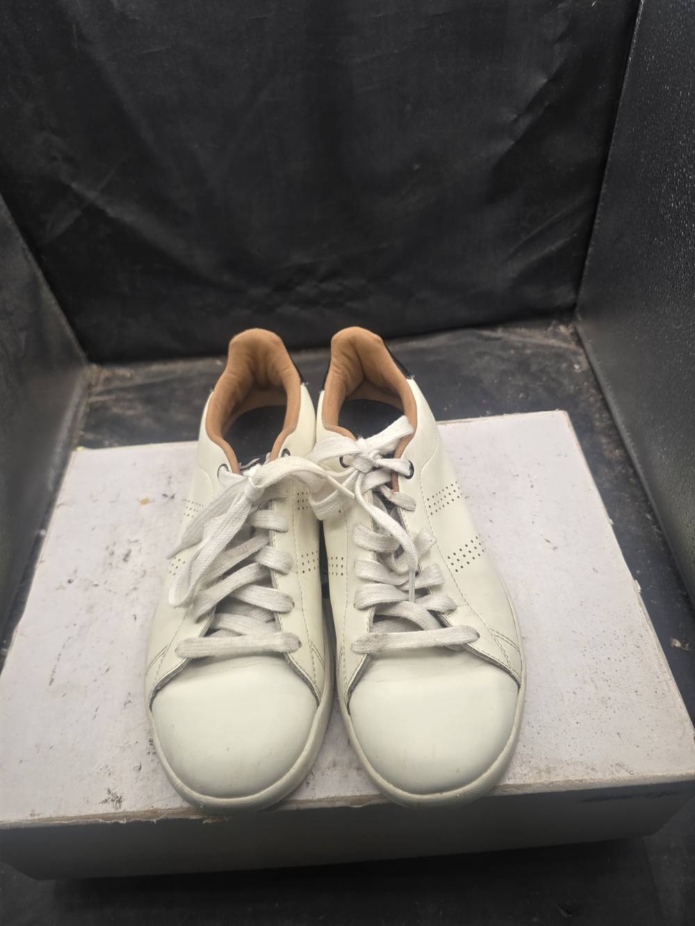 KURU White Sneakers with Tan Interior